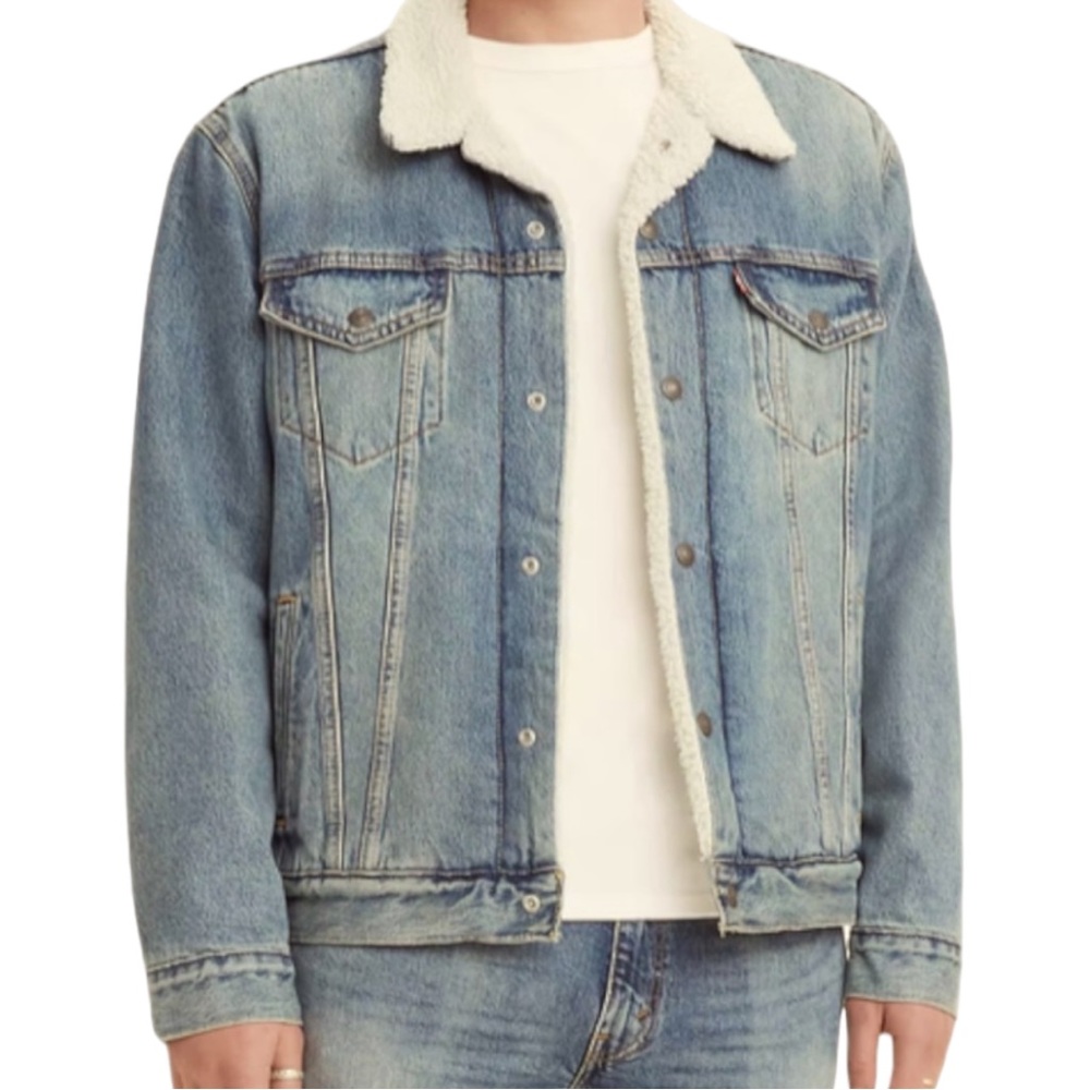LEVI'S SHERPA TYPE 3 TRUCKER JEAN JACKET SIZE M